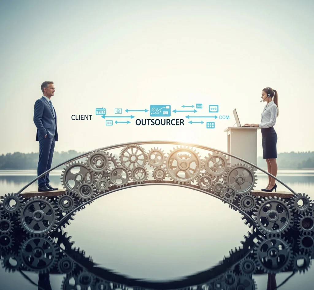 bridge connecting client and outsourcer